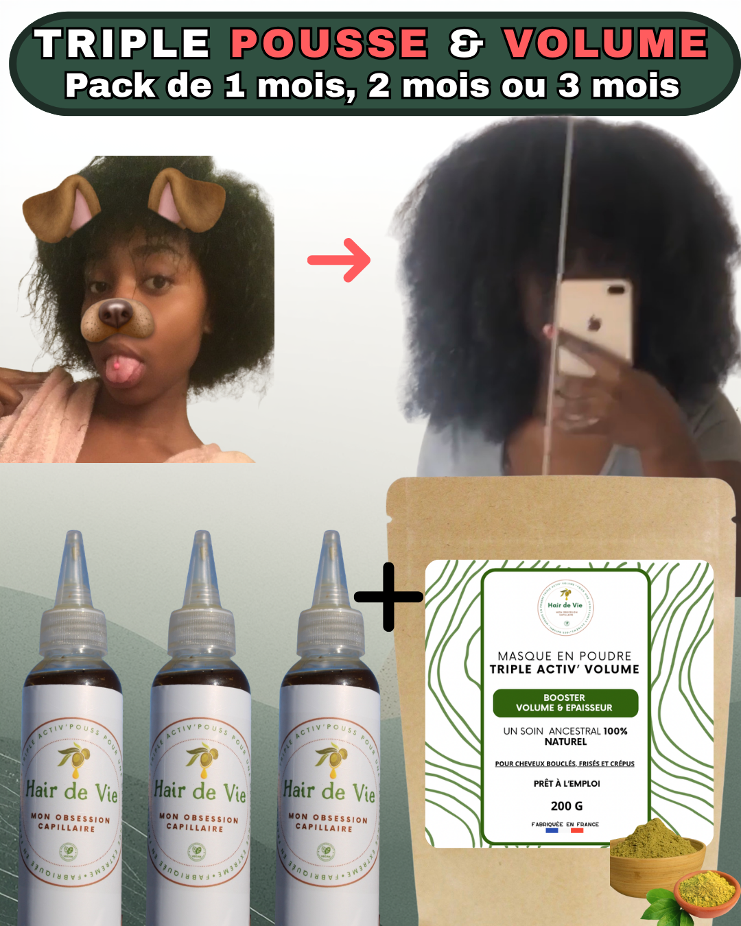 Pack 3 mois Triple Activ’POUSS & VOLUME