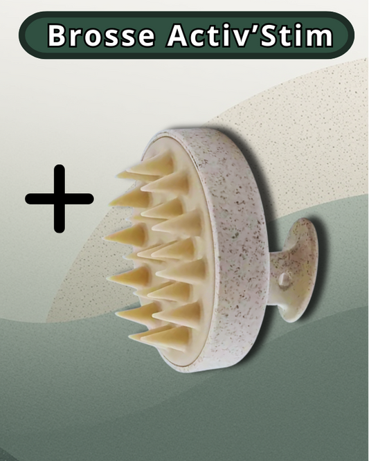 Brosse stimulante cuir chevelu